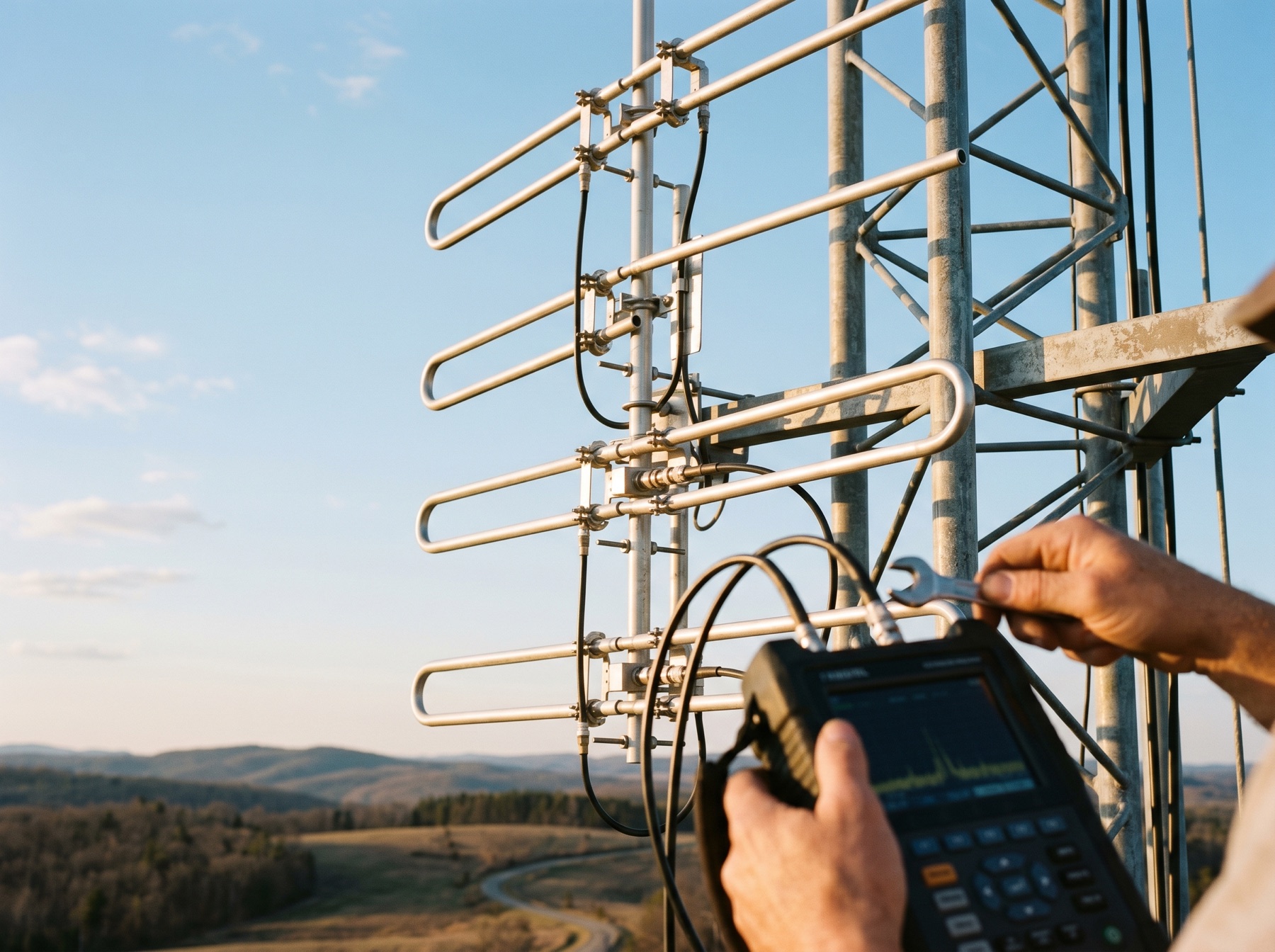 Verificación de sistema radiante con analizador de espectro